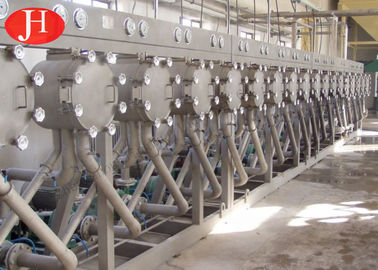 12 T / H กำลังการผลิตแป้งมันสำปะหลังสายการผลิต Hycrocyclone แป้งเครื่องขจัดน้ำเสีย