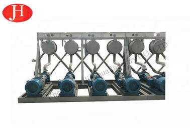 12 T / H กำลังการผลิตแป้งมันสำปะหลังสายการผลิต Hycrocyclone แป้งเครื่องขจัดน้ำเสีย