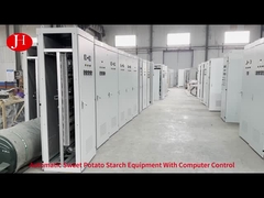 เครื่องจักรแป้งฝรั่งหวานที่กําหนดเอง ด้วยวัสดุเหล็กไร้ขัด และควบคุม PLC